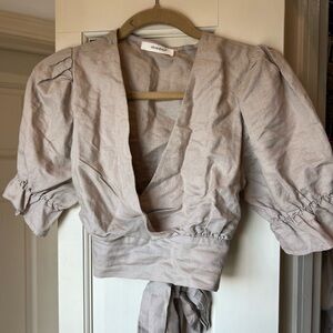 Idem Ditto Gray Wrap Top
